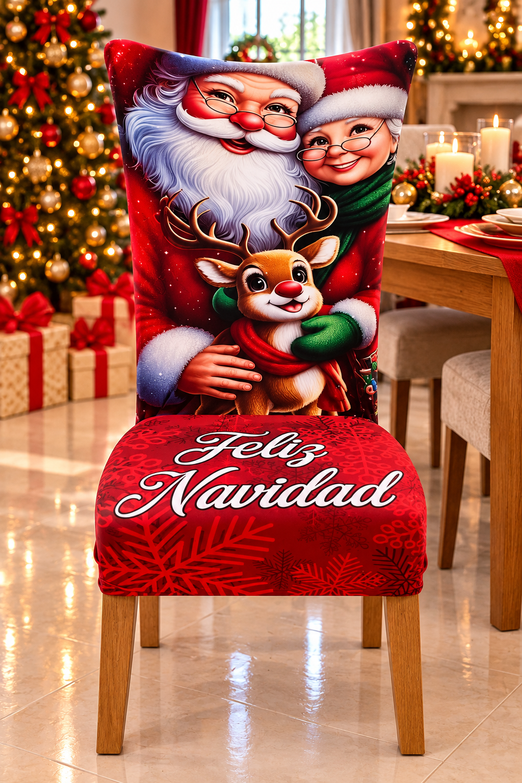 Funda Navidena Para Sillas