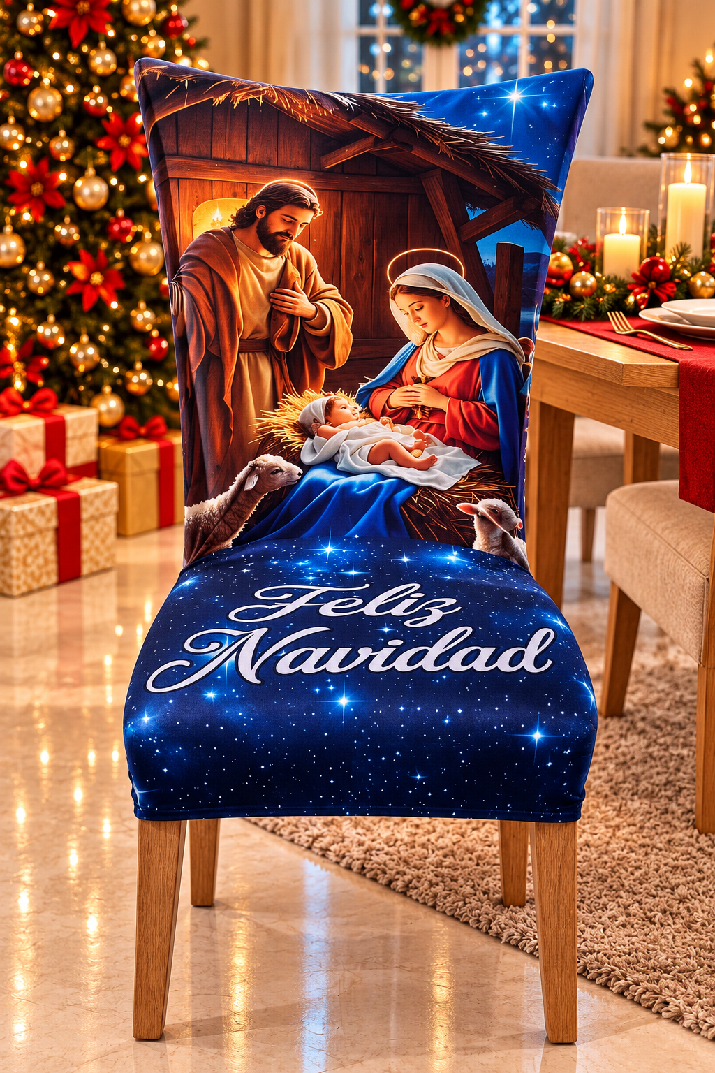Funda Navidena Para Sillas